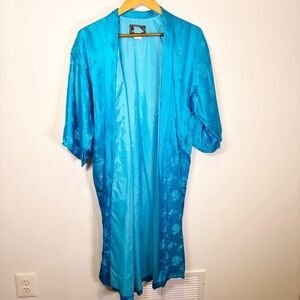 Vintage Silk Blue Robe